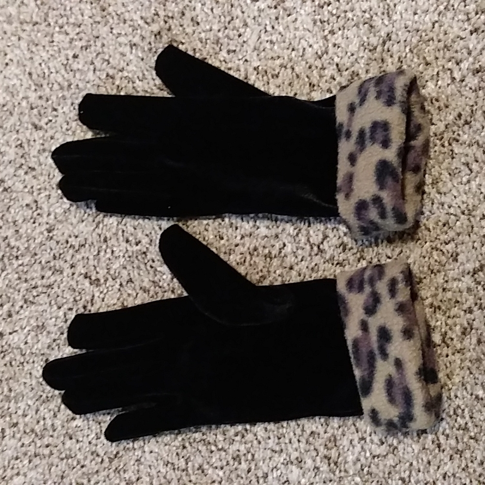 Gloves Animal Print/velvet
